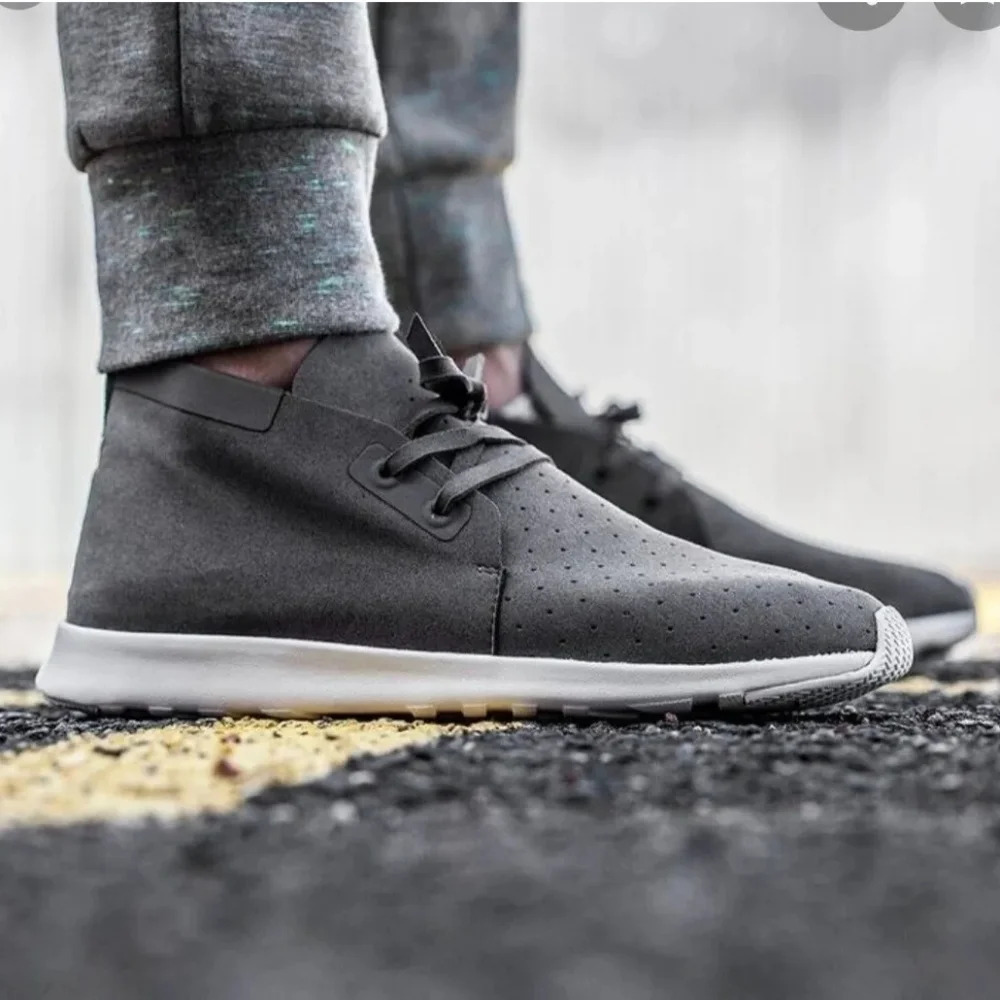 Native Shoes Apollo Chukka lace up Sneakers Size 7 Gray New!